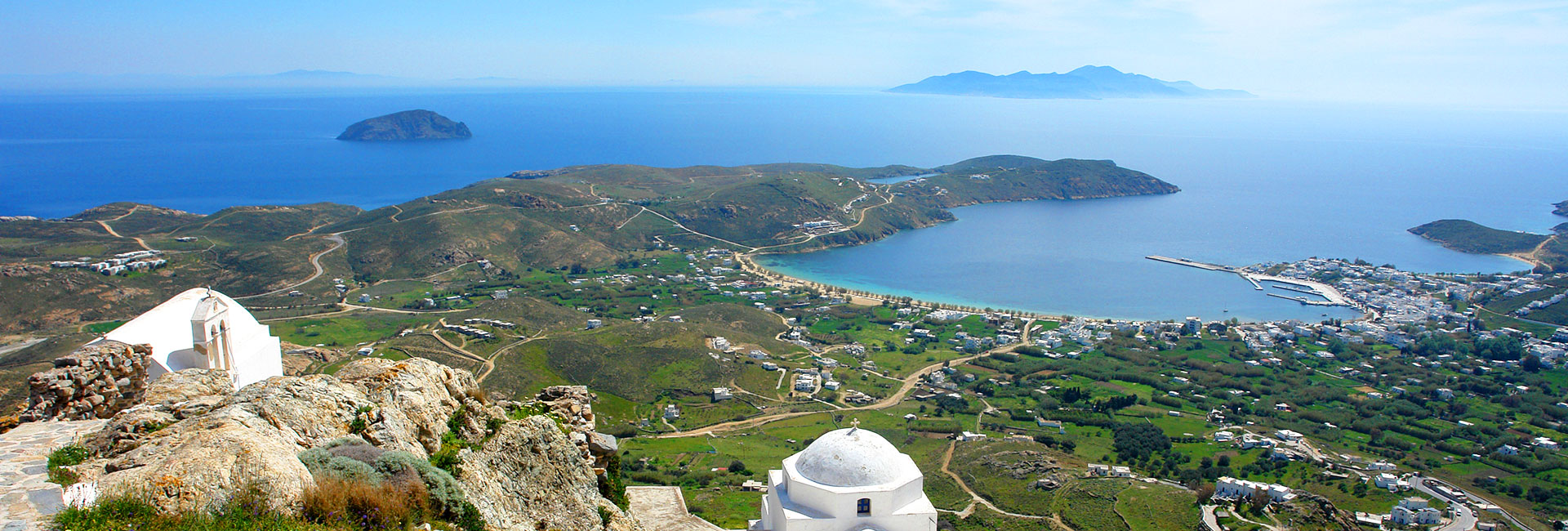 Panoramic image of Livadi in Serifos