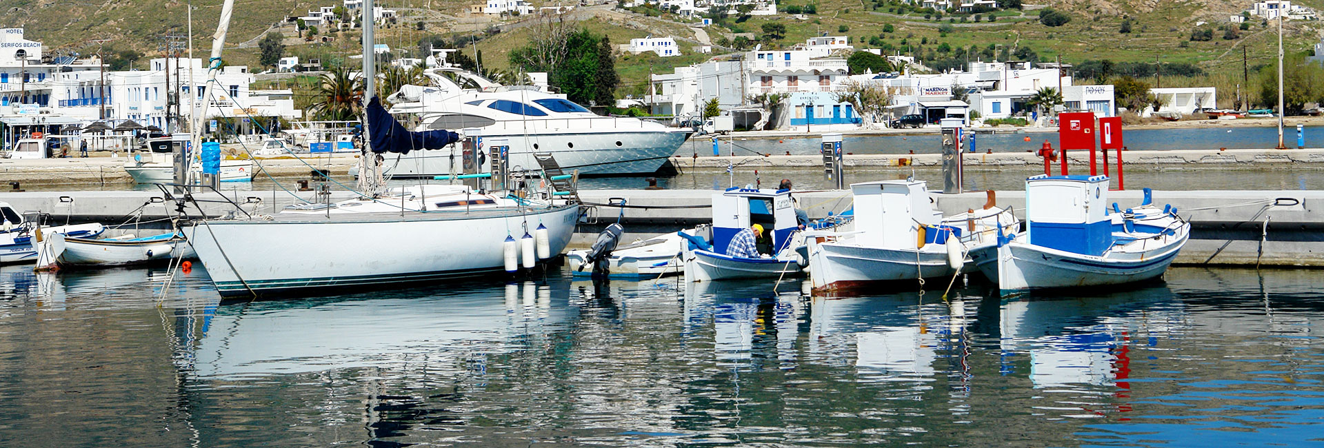 Livadi, the port of Serifos